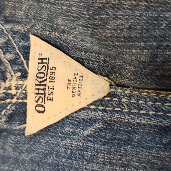 OshKosh Toddler Girl's Denim Overall Dress Pockets Size 24 months EUC - Picture 6 of 10
